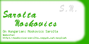 sarolta moskovics business card